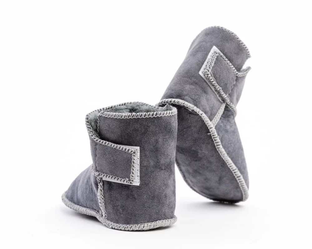 Children’s Insulated Slippers – Ash Gray 2