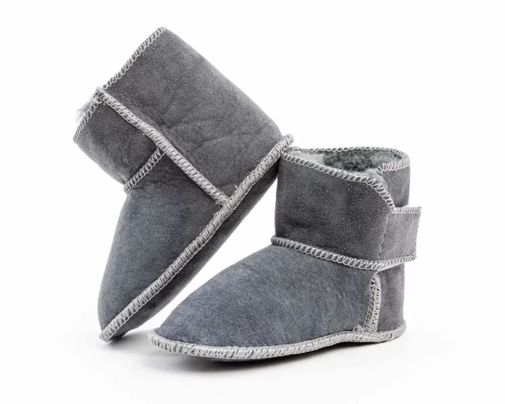 Children’s Insulated Slippers – Ash Gray 3