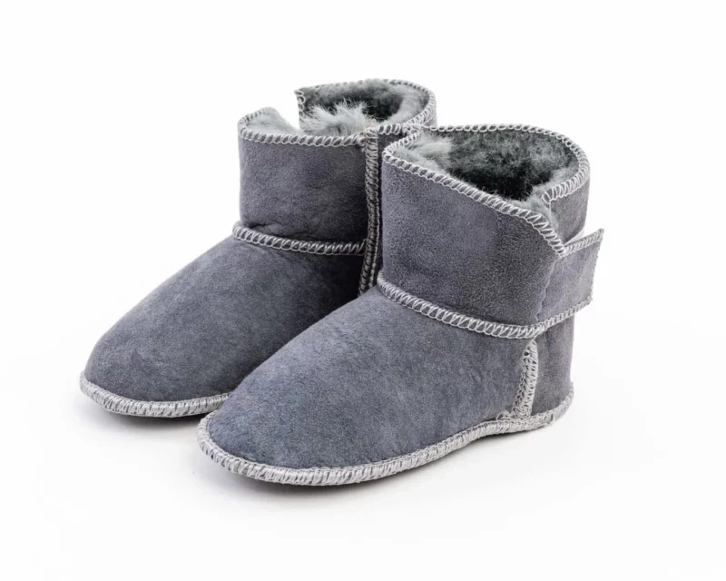 Children’s Insulated Slippers – Ash Gray