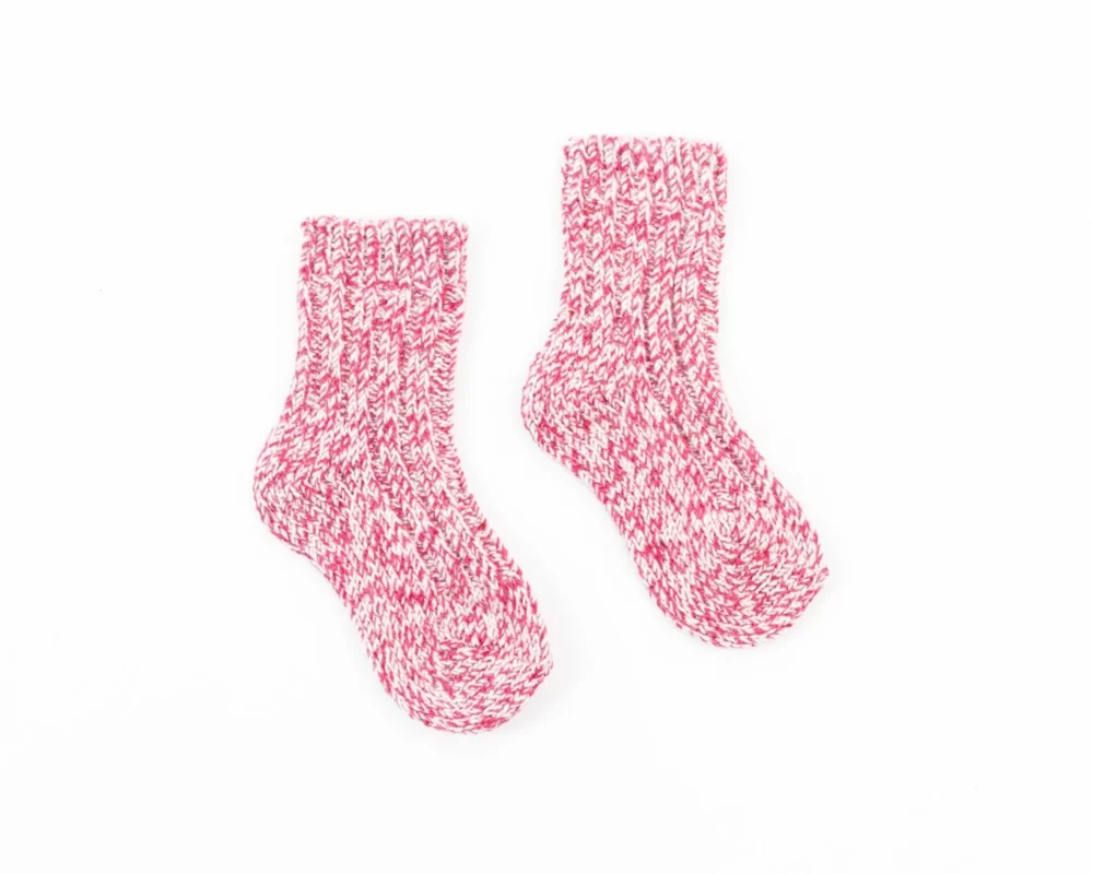 Children's Merino Socks - Dark Pink