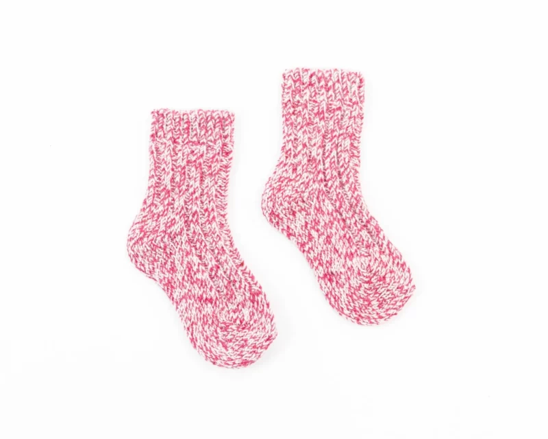 Children's Merino Socks - Dark Pink