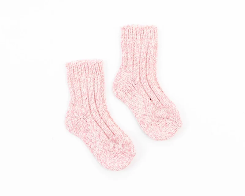 Children's Merino Socks - Light Pink