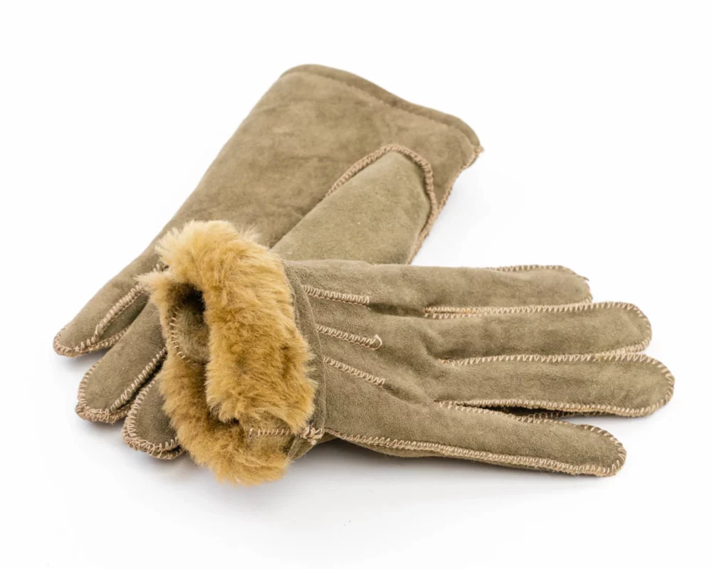 Leather Gloves – Olive 2