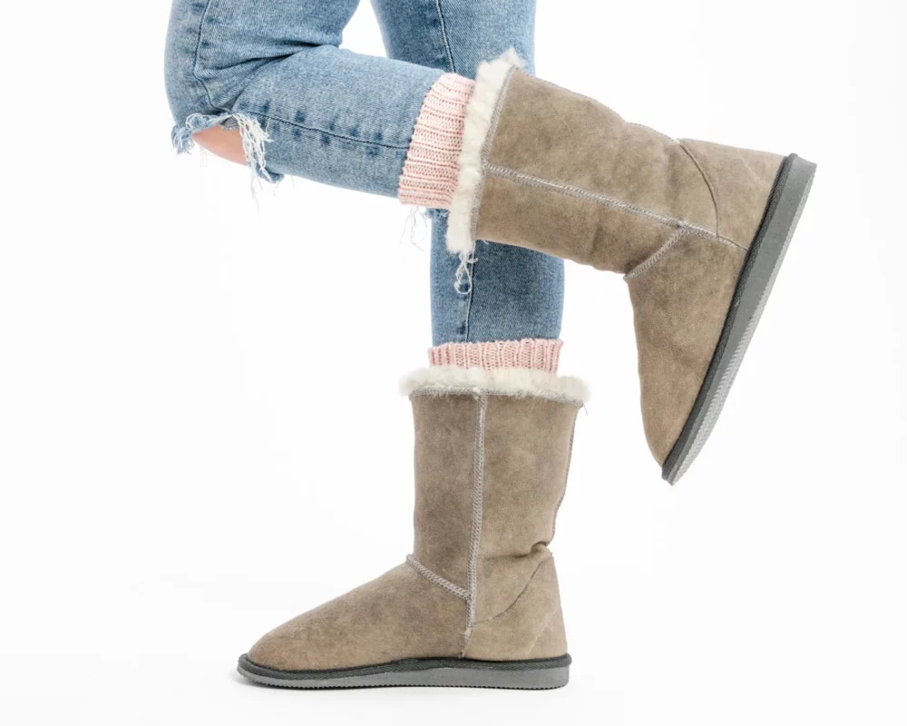 Leather Snow Boots – Ash Gray 2