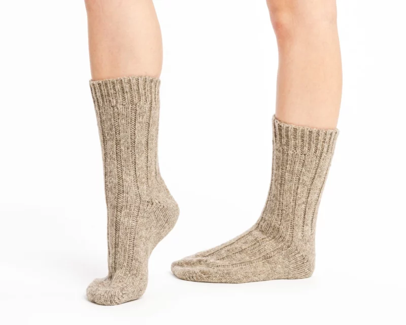 Merino Wool Socks - Beige