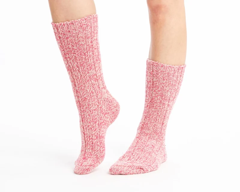 Merino Wool Socks - Dark Pink