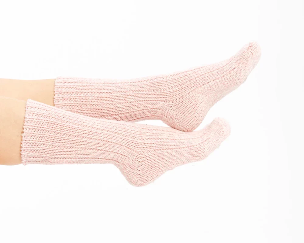 Merino Wool Socks - Light Pink 2