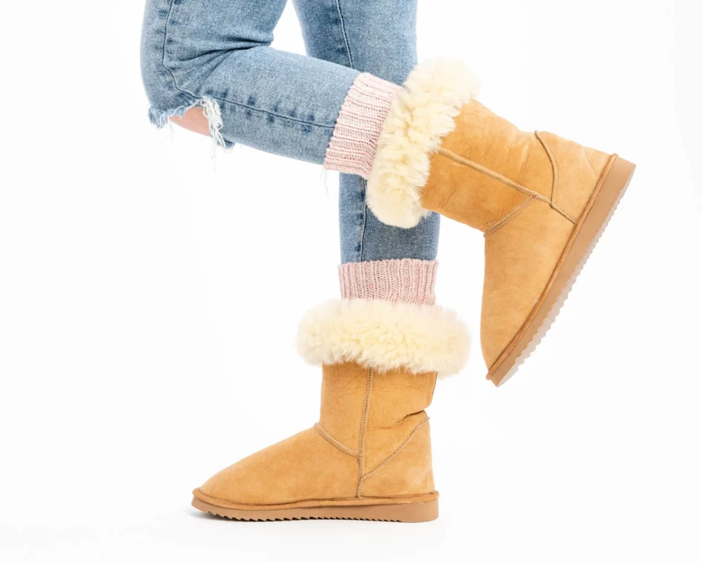 Natural Sheepskin snow boots 2