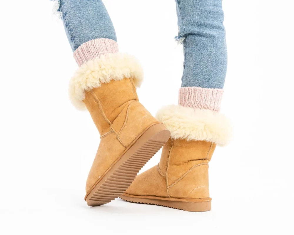 Natural Sheepskin snow boots 3