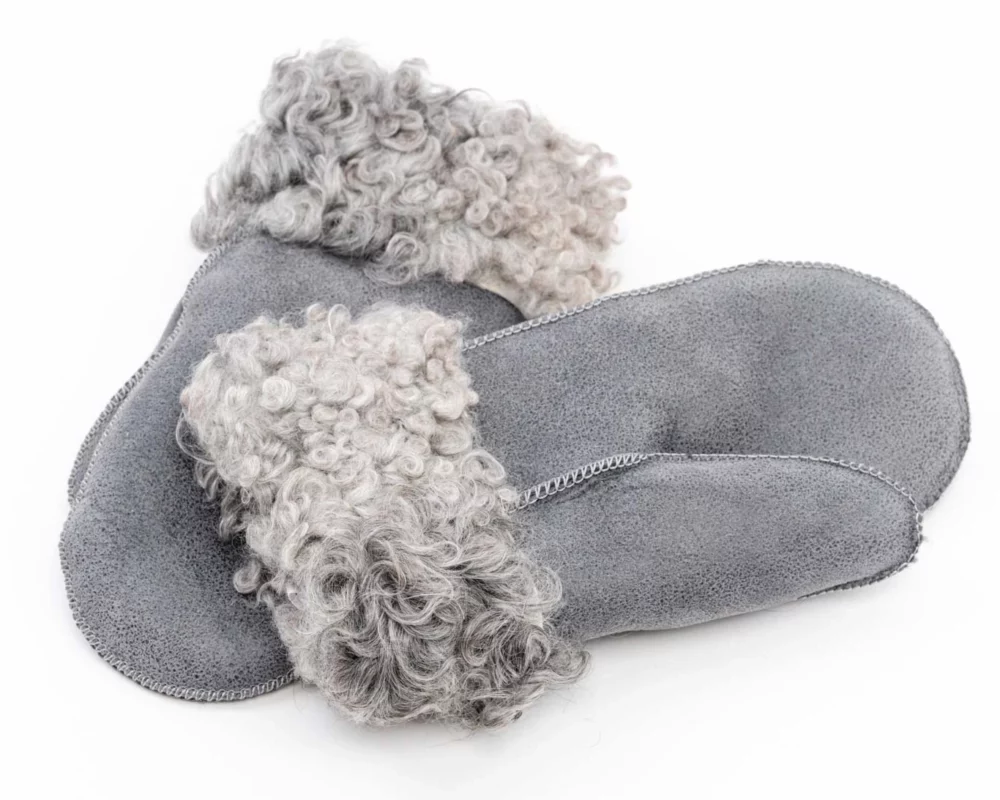 Sheepskin Mittens Gotland – Gray 2