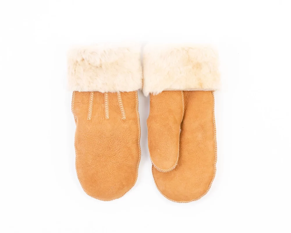 Sheepskin Mittens – Beige