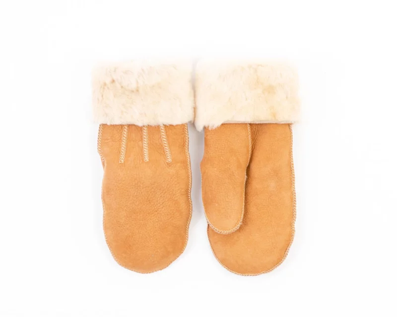 Sheepskin Mittens – Beige