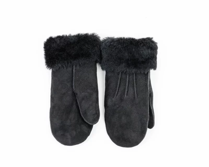 Sheepskin Mittens – Black