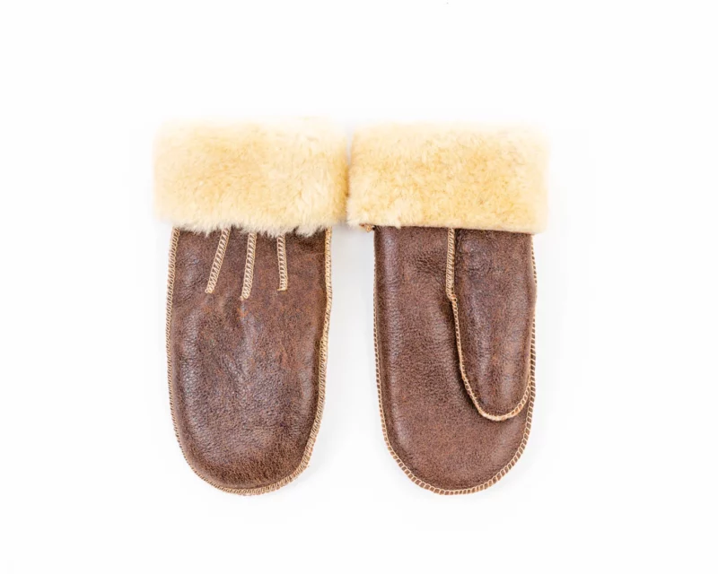 Sheepskin Mittens – Brown