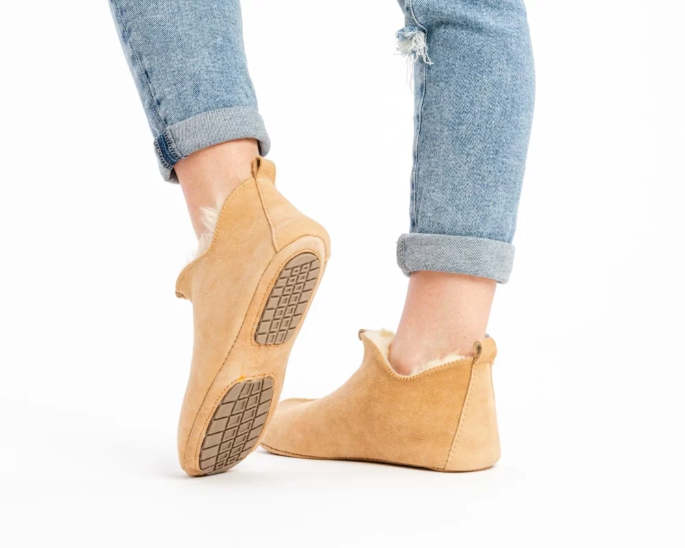 Warm House non slip Sheepskin Slippers 2