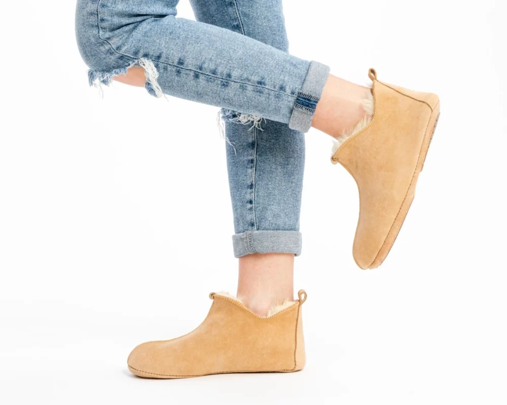 Warm House non slip Sheepskin Slippers 3