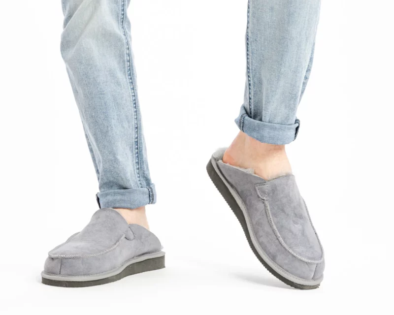 Warm Slippers Moccasins – Ash