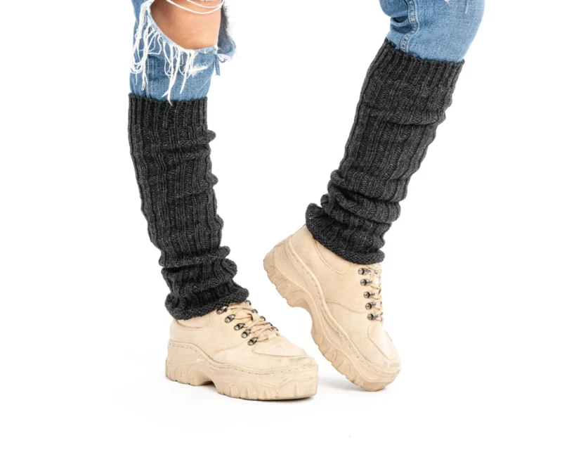 Alpaca Wool Calf Warmer - Black