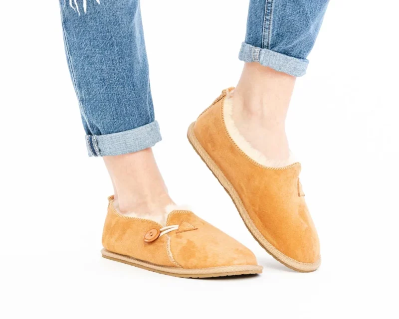 House Slippers with rubber sole - Beige