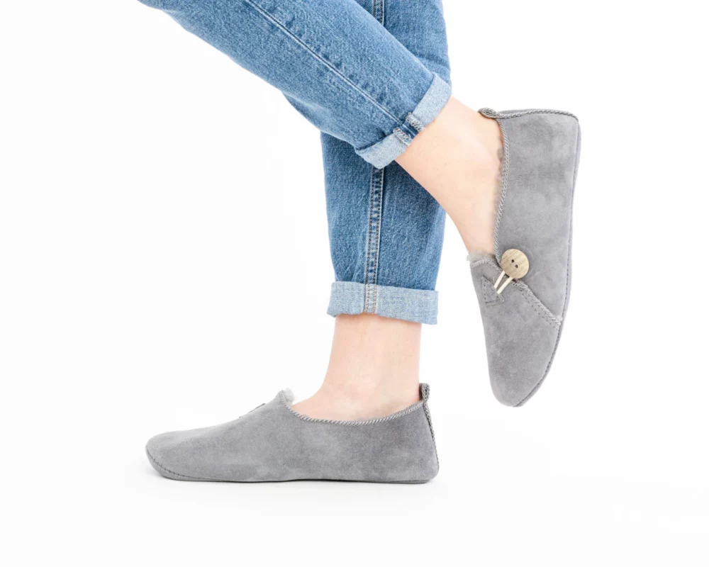 Men’s Leather Slippers – Gray 2