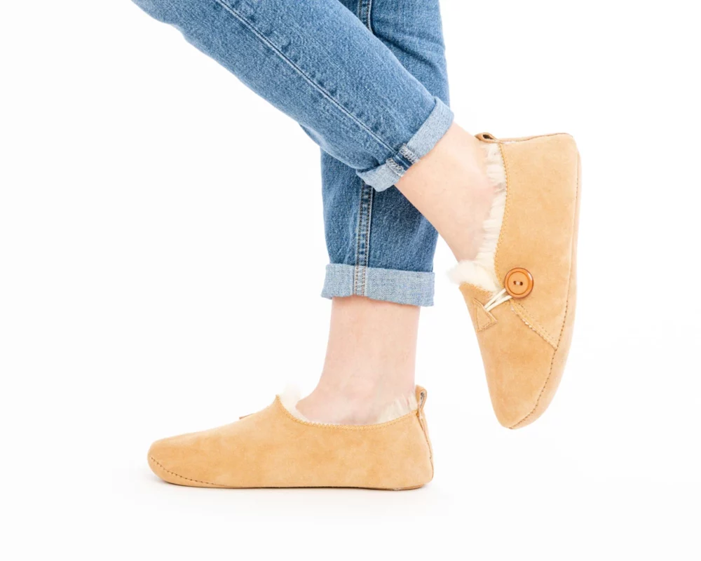 Men’s Leather Slippers – Light Beige 2