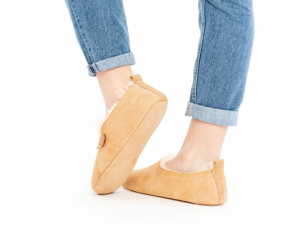 Men’s Leather Slippers – Light Beige 3