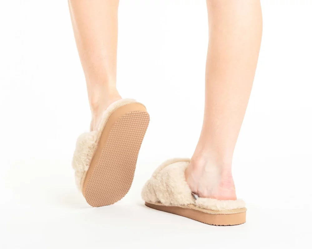 Women’s Leather Slippers – Beige 3
