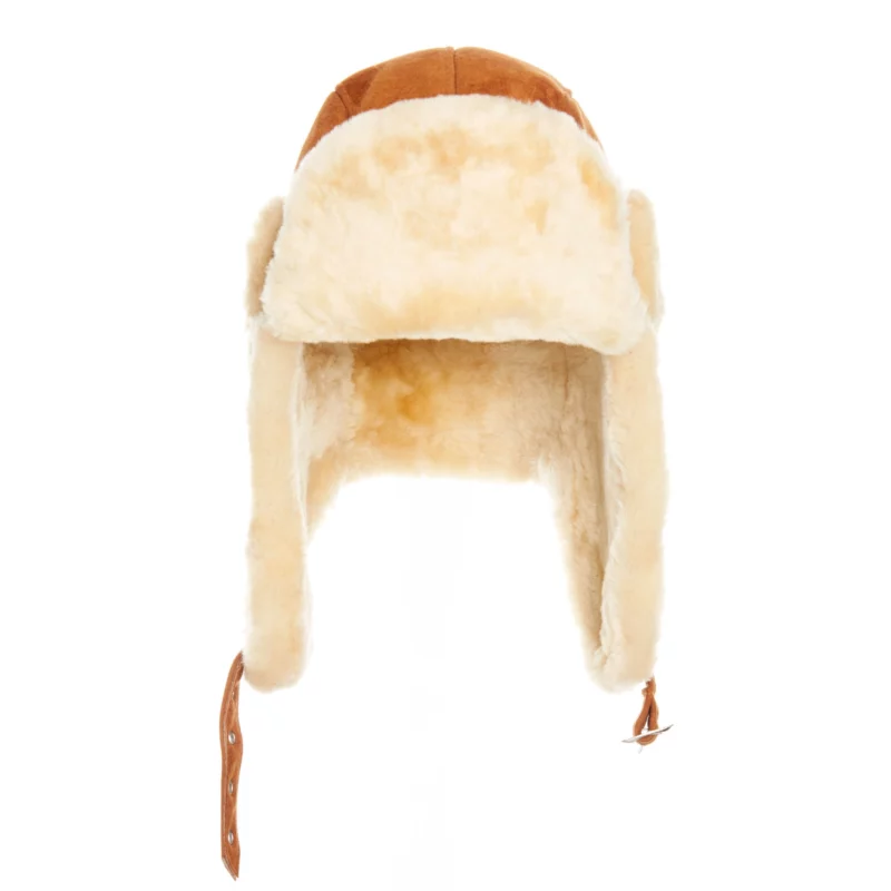 Beige aviator bomber hat 2