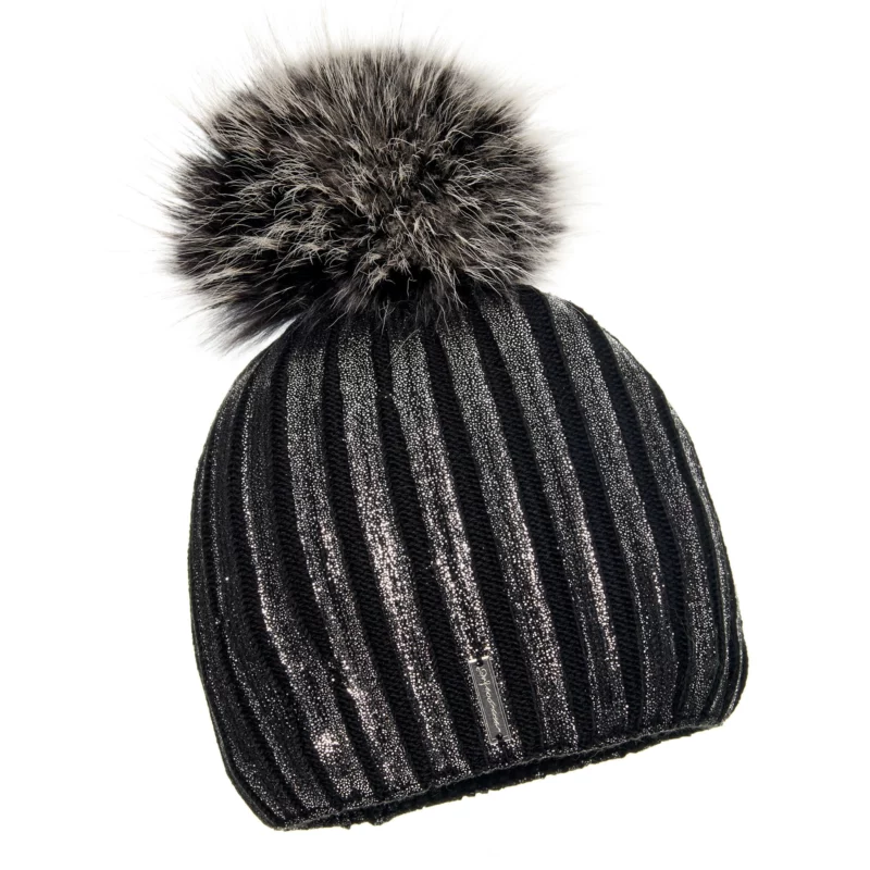 Black Wool hat with Pom Pom Ⅱ