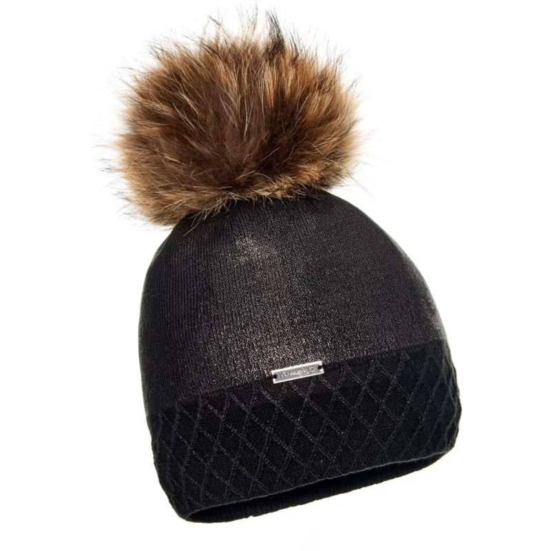 Black Wool hat with Pom Pom Ⅲ