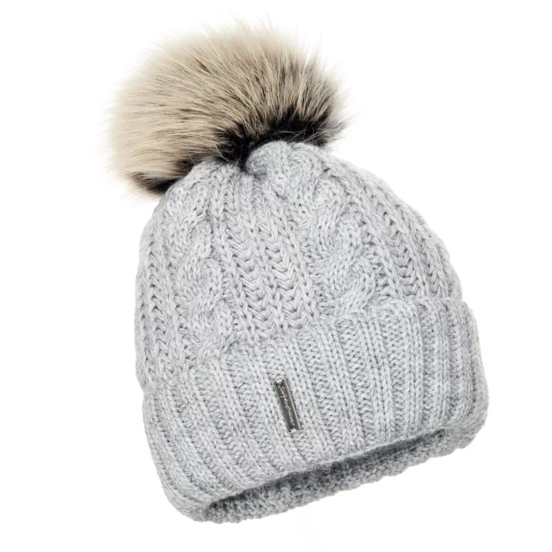 Gray Wool Beanie with Pom Pom Ⅱ