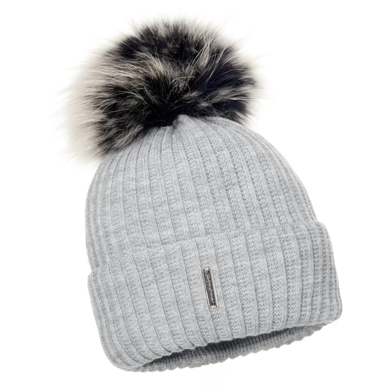 Gray Wool hat with Pom Pom Ⅲ