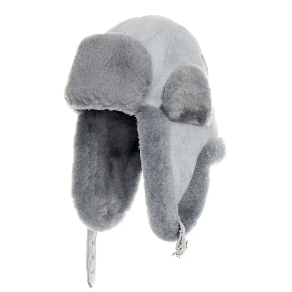Gray aviator bomber hat 2