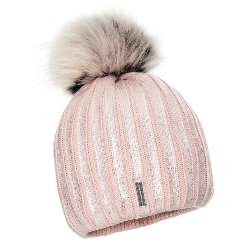 Pink Wool hat with Pom Pom Ⅱ