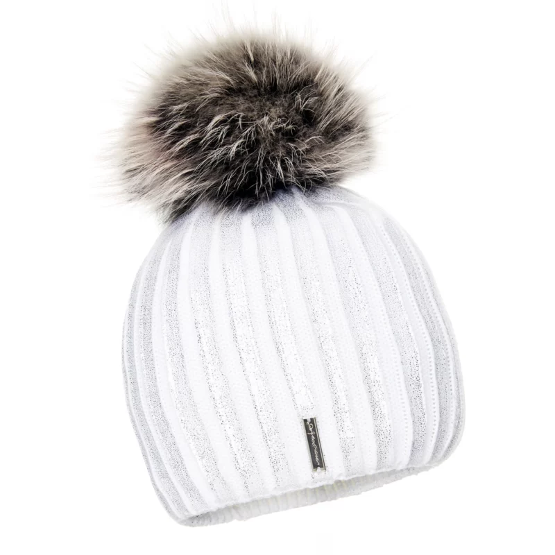 White Wool hat with Pom Pom