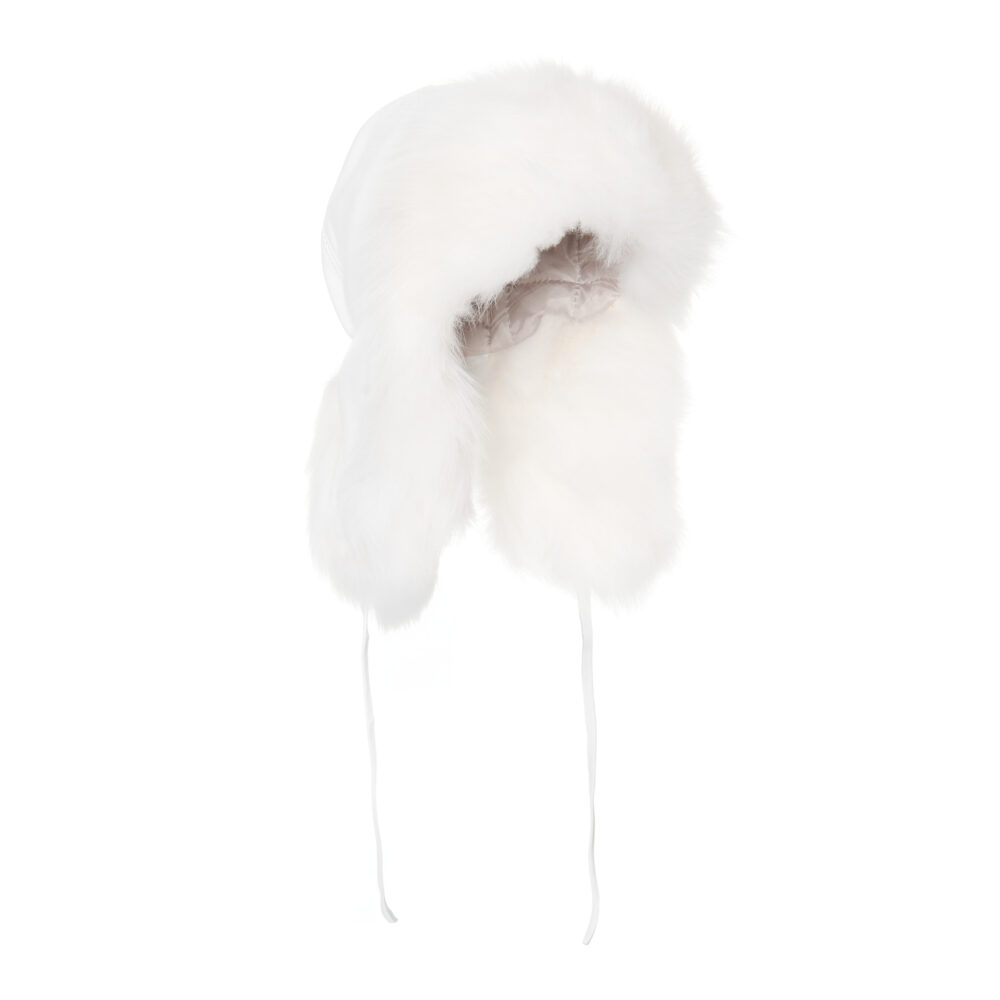 White ushanka hat 2