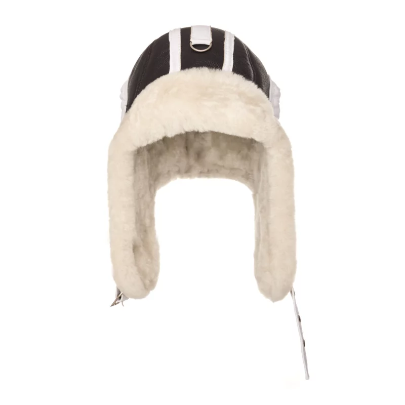 leather aviator bomber hat