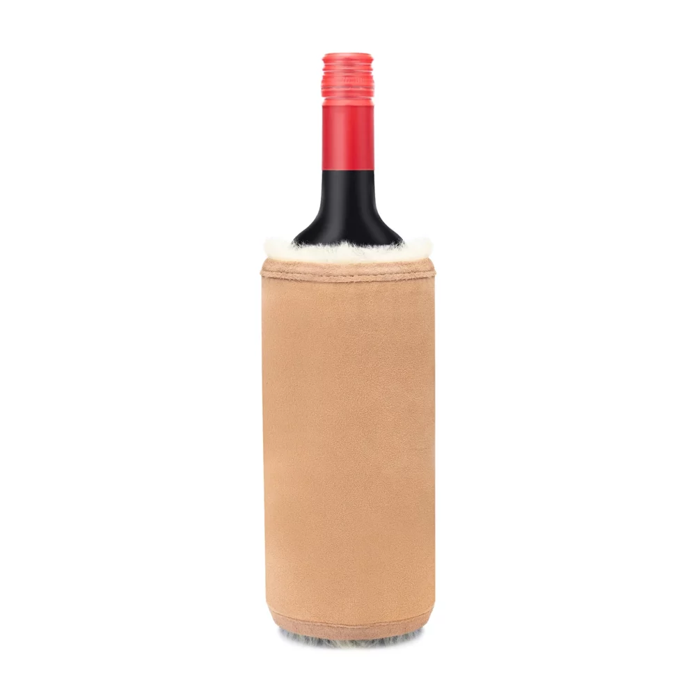 Beige Sheepskin Wine Cooler