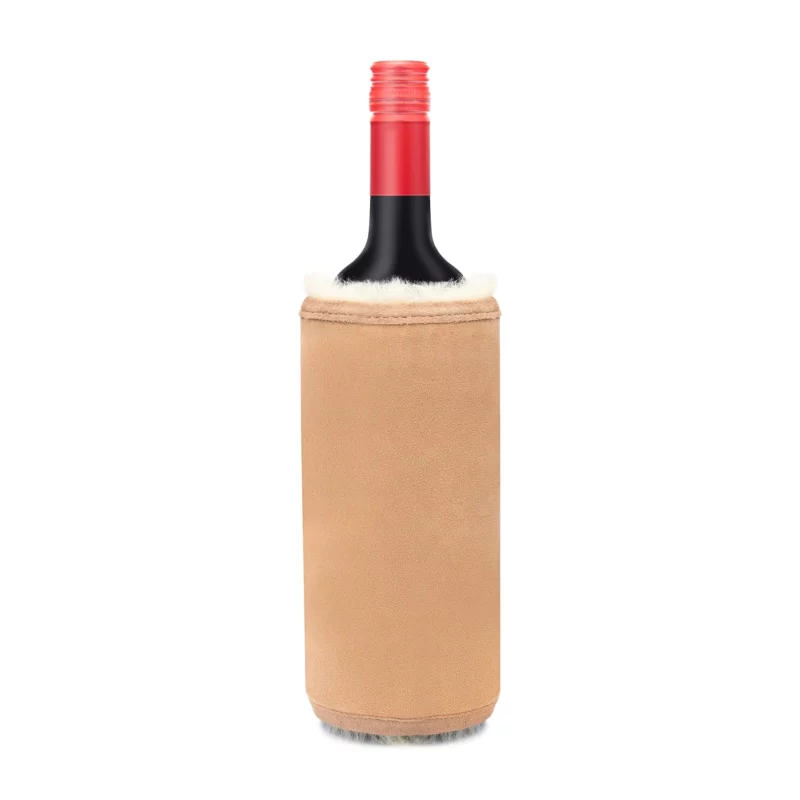 Beige Sheepskin Wine Cooler