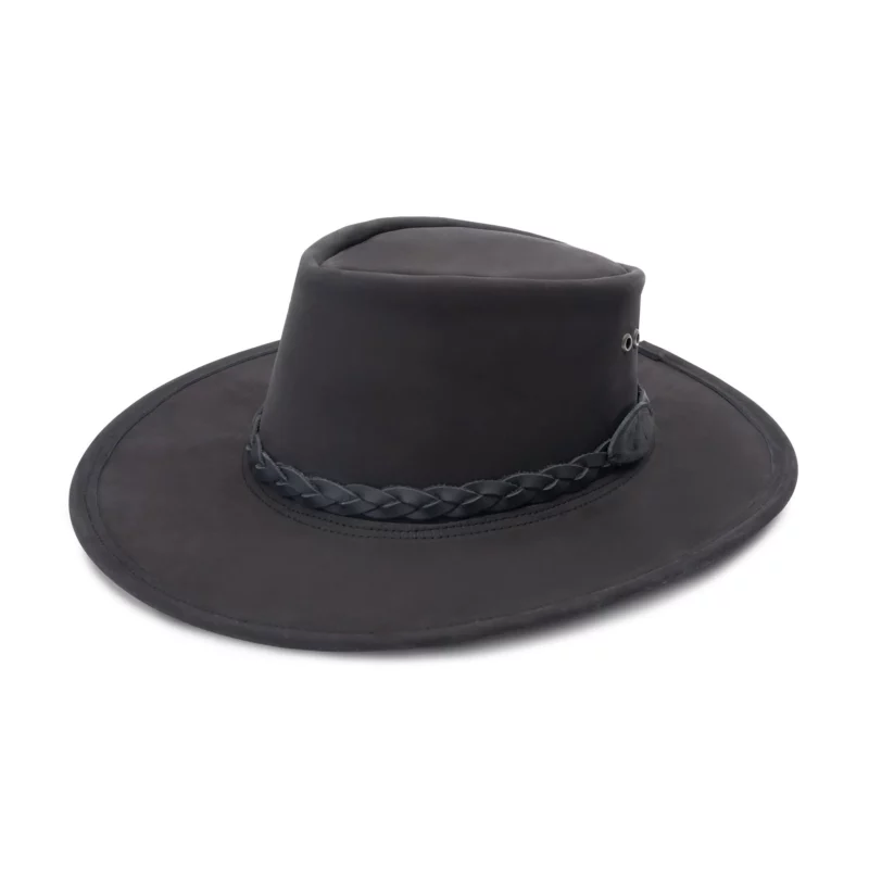 Black leather fedora 2