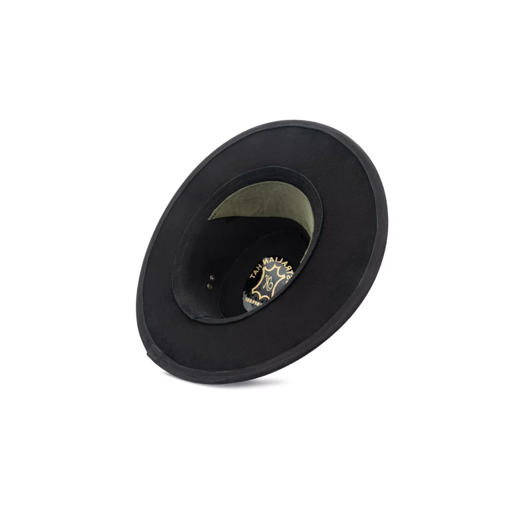 Black leather fedora 3