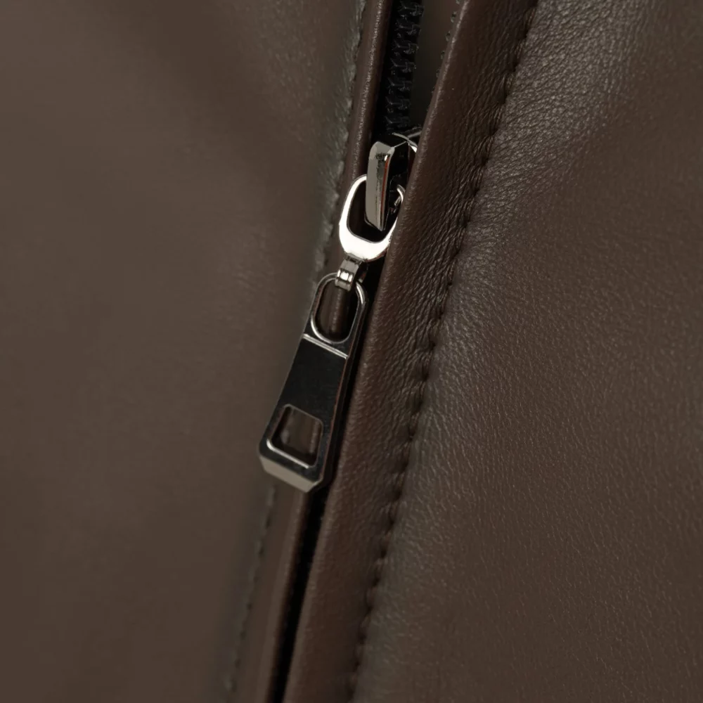 Brown men's leather jacket 3