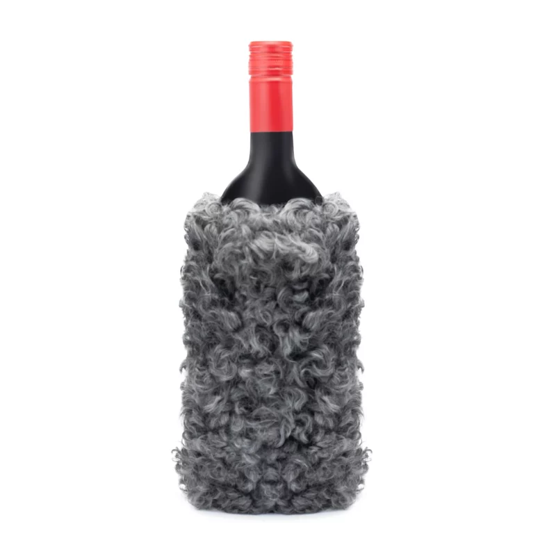 Gray Sheepskin Wine Cooler