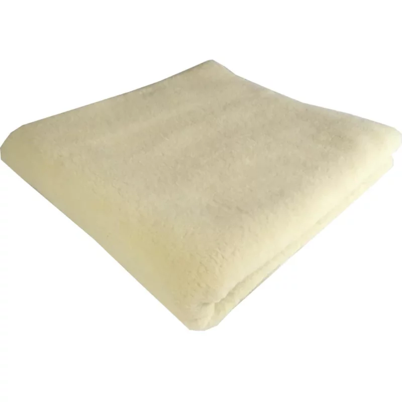 Light beige Merino wool blanket 2