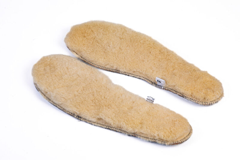 Light beige sheepskin shoe inserts