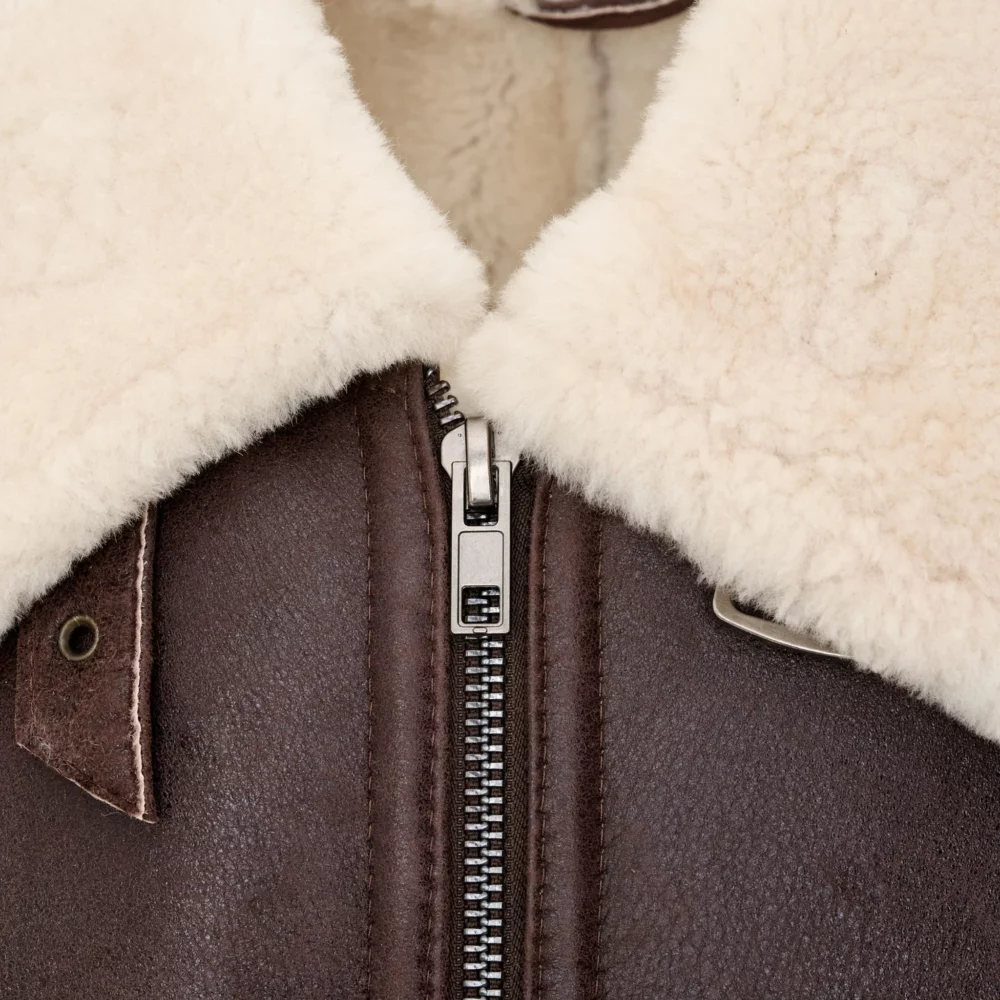 Men's brown Shearling Jacket 3