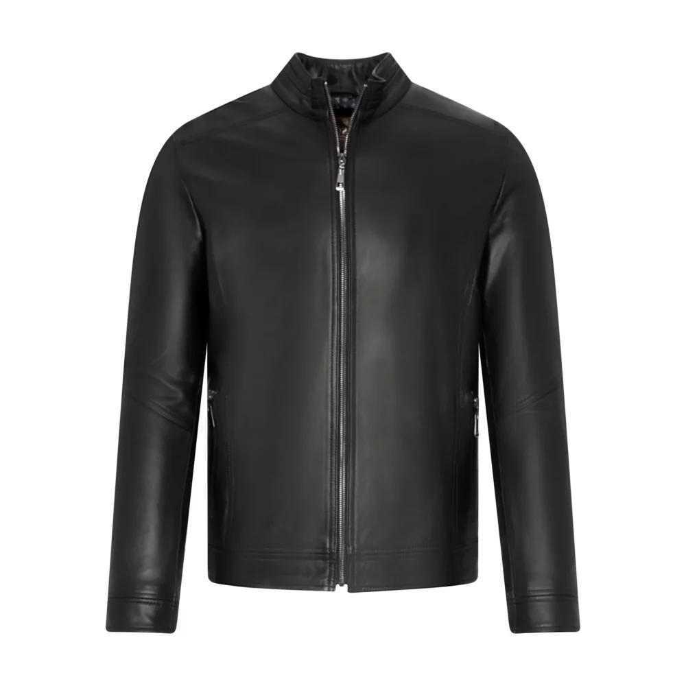 Men's leather black jacket