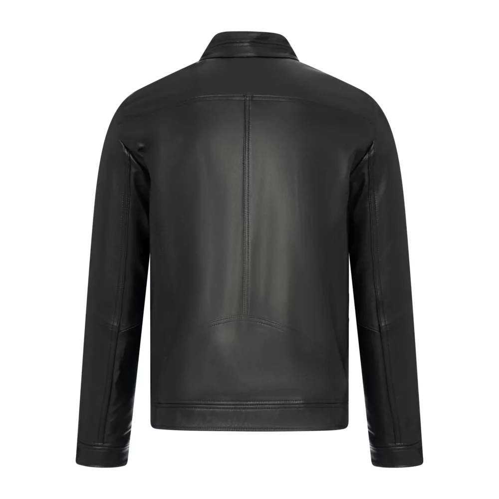 Men's leather black jacket 2