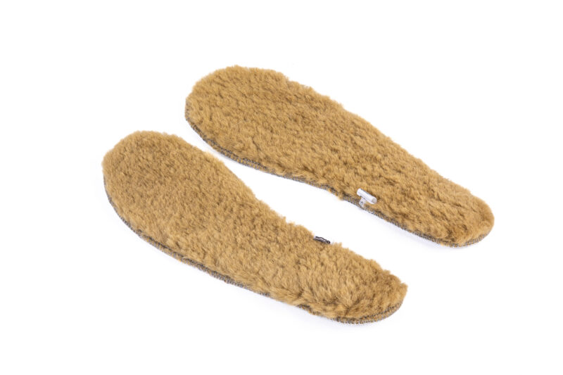 Olive sheepskin shoe inserts