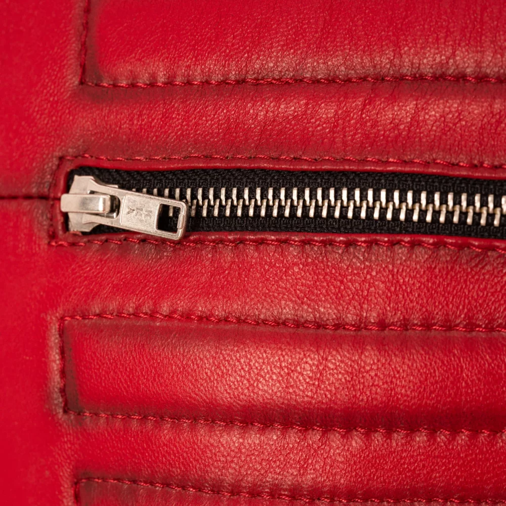 Red men's leather jacket 3
